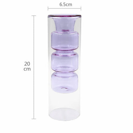 Double Glass Vase – Colour-Shift Transparent Statement Décor
