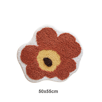 Cute Cartoon Flower Absorbent Bathroom Floor Mat