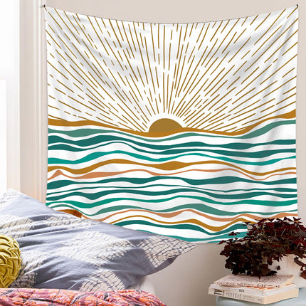 Sunset Ocean Tapestry | Boho Coastal Wall Hanging