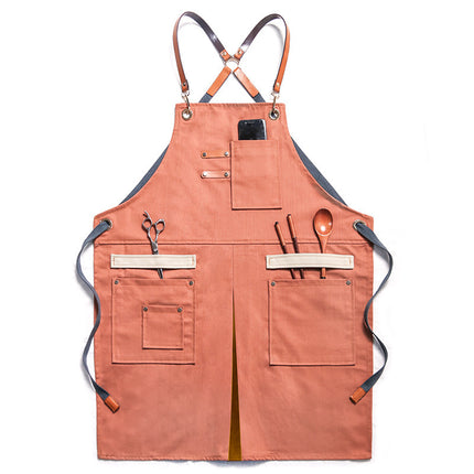 Utility Apron with Pockets – Full Body | Gardening & Kitchen | Yellow, Black, Green, Brick