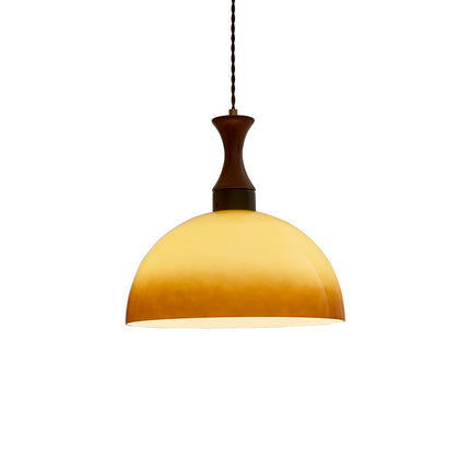 Retro Glass Pendant Light – 30cm Semi-Circular Shade | Ikeame