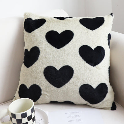Bohemian Tufted Geometric Cushion with Core – 45x45cm | White, Beige & Black