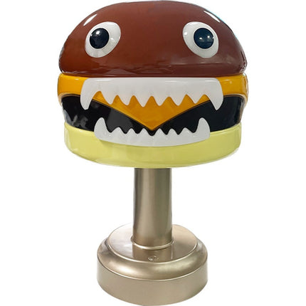 Cartoon Hamburger Table Lamp – USB Rechargeable LED with Touch Control