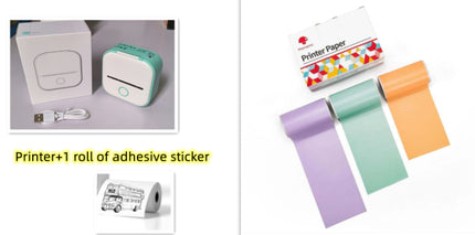 Portable Mini Thermal Label Printer Bluetooth Inkless Pocket Printer