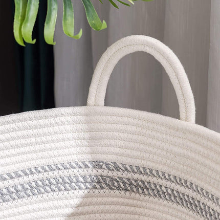 Cotton Rope Storage Basket Large Laundry Woven Organiser