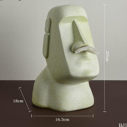 Moai Tissue Box Holder – Modern Resin Tissue Dispenser