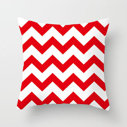 Geometric Cushion Covers Set | Colourful Peach Skin Pillows 45x45