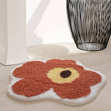 Cute Cartoon Flower Absorbent Bathroom Floor Mat