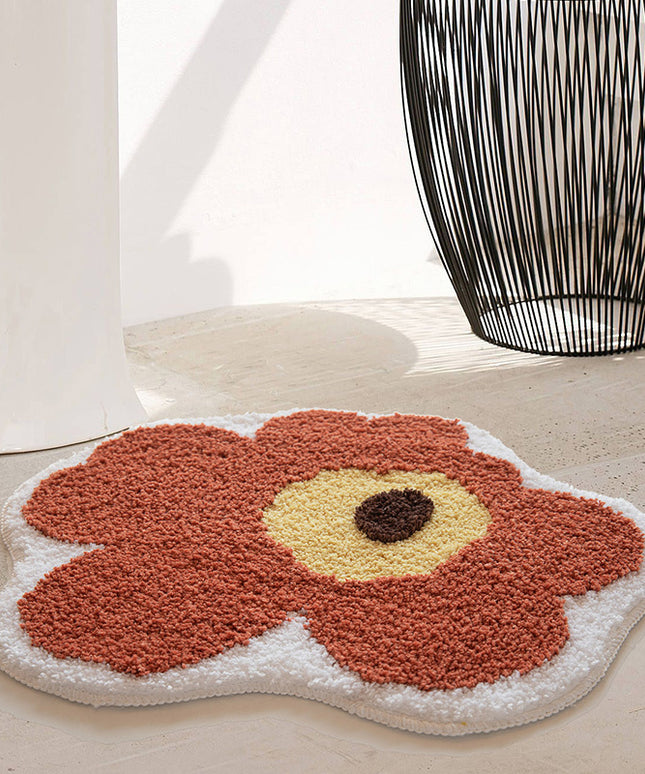 Cute Cartoon Flower Absorbent Bathroom Floor Mat