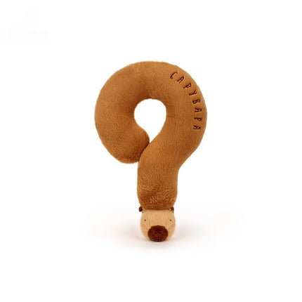 Capybara Plush Pillow | Cute Question Mark Cushion