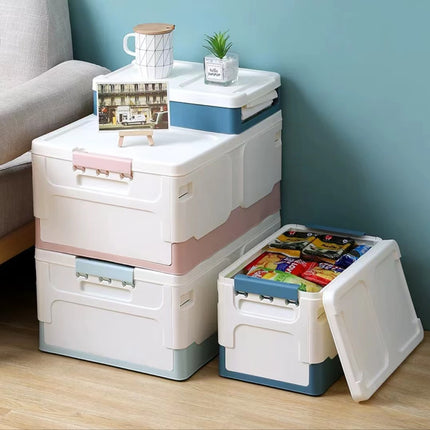 Foldable Storage Box 42L Stackable Plastic Organiser