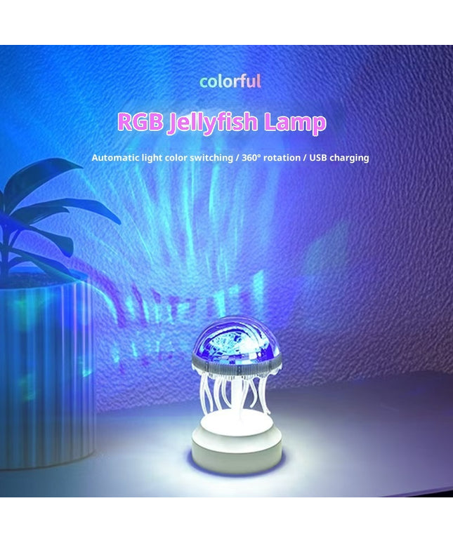 Jellyfish Atmosphere Night Light | Rotating Mood Projector Lamp