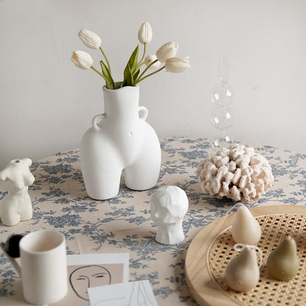 Nordic Female Form Vase – Minimalist Ceramic Body Sculpture
