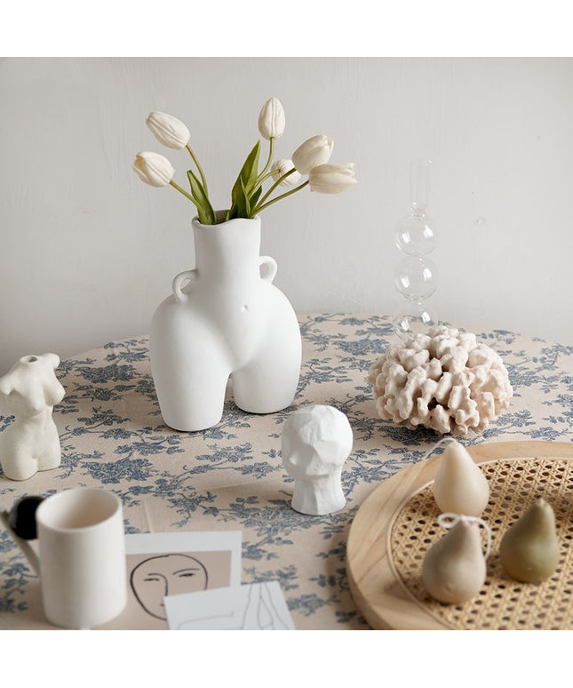 Nordic Female Form Vase – Minimalist Ceramic Body Sculpture