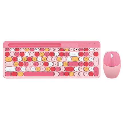 Skyscraper 888 Wireless Keyboard & Mouse Set – Colourful Desk Combo | Ikeame