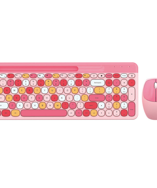 Skyscraper 888 Wireless Keyboard & Mouse Set – Colourful Desk Combo | Ikeame