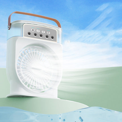 Portable USB Air Cooler Fan | Mist Cooling Fan with LED Light