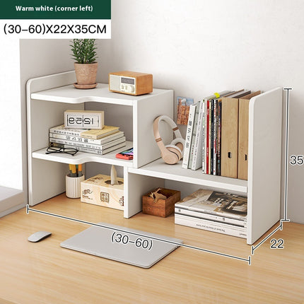 Adjustable Desktop Bookshelf Retractable Desk Organiser