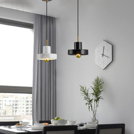Luxury Marble Pendant Light – White Marble & Copper | Ikeame
