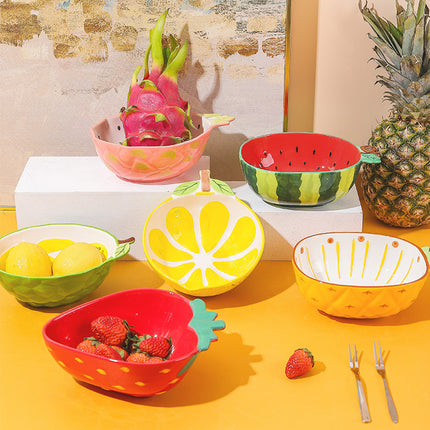 Girly Cute Fruit Cereal Ceramic Bowl