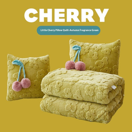 Girls' two-in-one plush nap thickened pillow and blanket – Trendy & Practical for Daily Living