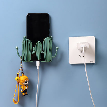 Cactus Wall Hook Shelf | Punch-Free Bathroom Storage Hook