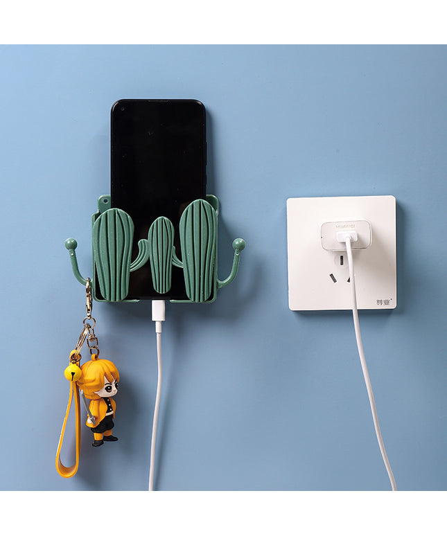 Cactus Wall Hook Shelf | Punch-Free Bathroom Storage Hook