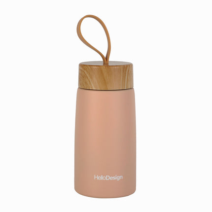 Insulated Stainless Steel Mug | Bamboo Style Travel Cup 280ml