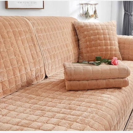 Anti-Slip Sofa Cover | Plush Fleece Couch Protector