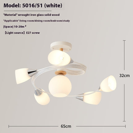Spiral LED Droplight – Sculptural Luxury Chandelier | 4 or 6 Lamps