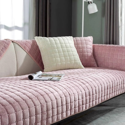 Anti-Slip Sofa Cover | Plush Fleece Couch Protector