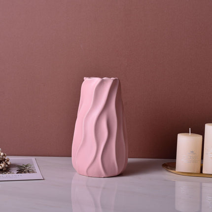 Ceramic Ripple Vase | Modern Coloured Decorative Vase