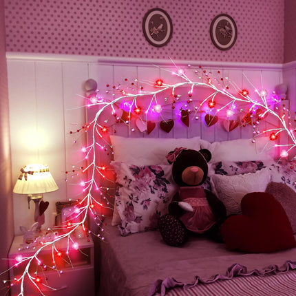 Loving Heart Ambience Light – 1.8m Rattan Branch with 48 Pink LEDs