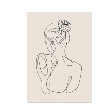 Monochrome Abstract Line Canvas Art | Minimalist Wall Décor