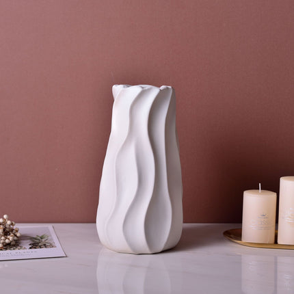 Ceramic Ripple Vase | Modern Coloured Decorative Vase