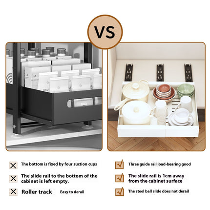Telescopic Pull-Out Storage Shelf – Kitchen & Bathroom Organiser | Ikeame