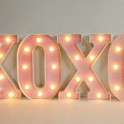 Night Light English Letter Lamp Birthday Party