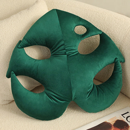 Leaf Shaped Cushion | Plush Botanical Monstera Pillow
