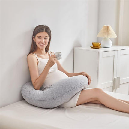Pregnancy Belly & Waist Support Pillow – Side Sleeping Grey | Ikeame