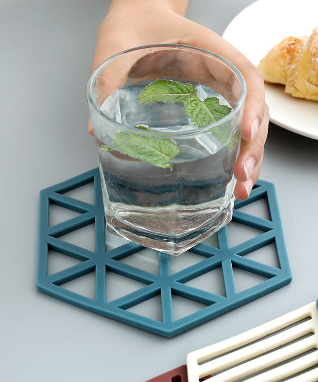 Silicone Coaster Set | Heat Resistant Hexagon Table Mats