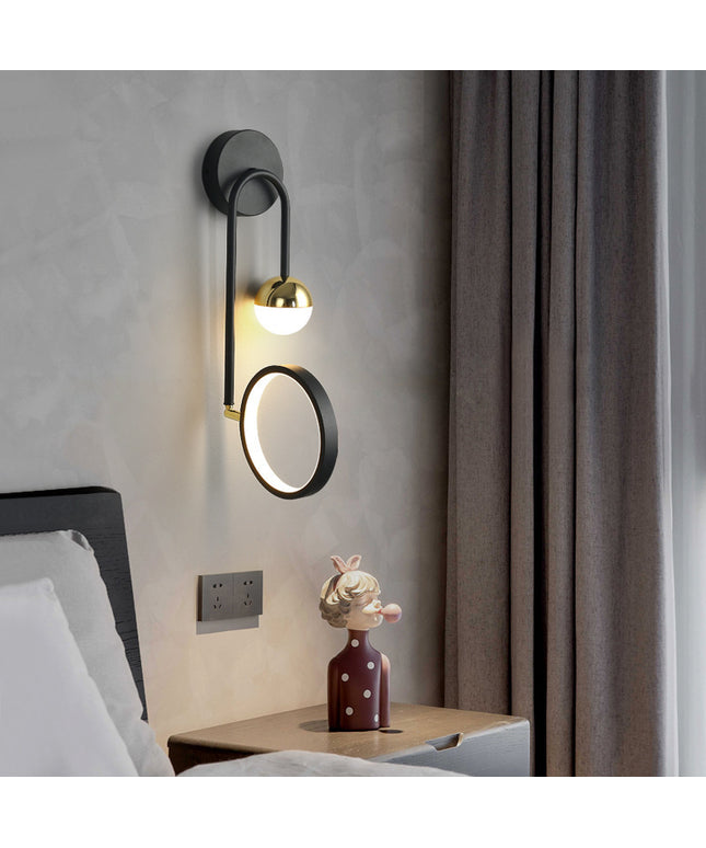 Bedroom Bedside Lamp Simple Hotel Room Wall Lamp