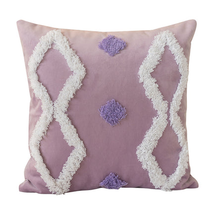 Nordic Style Tufted Cushion with 3D Geometric Patterns