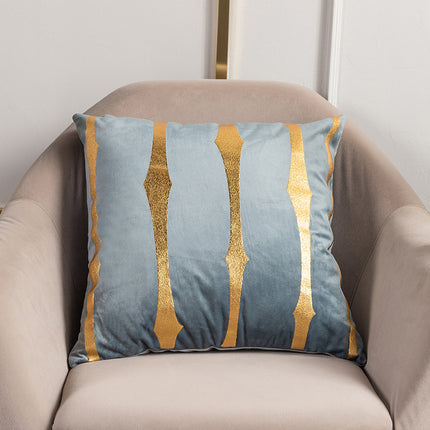 Golden Stripe Cushion Cover – 45x45cm in Beige or Brown
