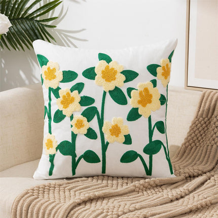 Pastoral Yellow Flower Cushion – Cosy Country Style 🌼
