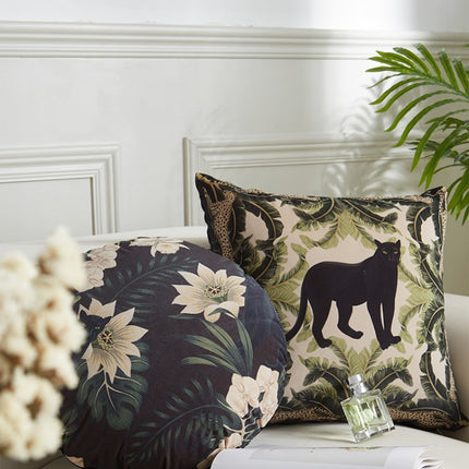 Luxury Velvet Animal Cushions | Leopard & Jaguar Accent Pillows