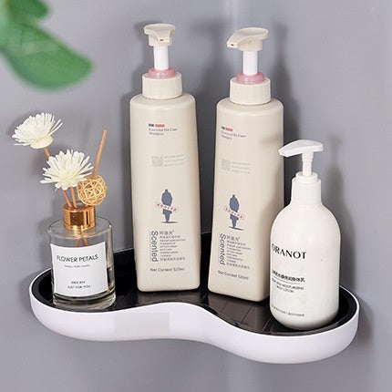 Wall-mounted Non-perforated Triangle Shelf In The Bathroom