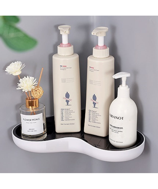 Wall-mounted Non-perforated Triangle Shelf In The Bathroom