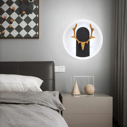 Acrylic Antlers LED Wall Light – Circle or Square Modern Decorative Lamp