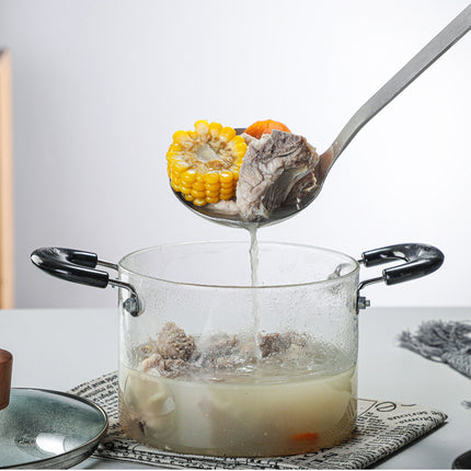 High Borosilicate Glass Pan 🍲 – Transparent, 1500ml or 2000ml