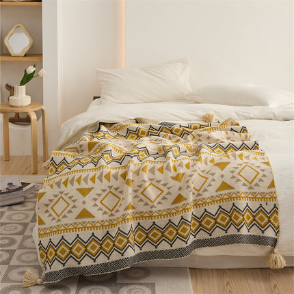 Boho Tassel Blanket | Tribal Shawl Throw